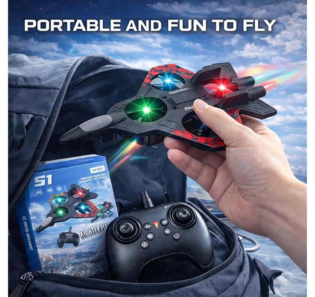 RC Combat Aircraft Drone –  Fighter Jet Remote Control Flying Jet Toy for Kids (S1) 2.4GHz