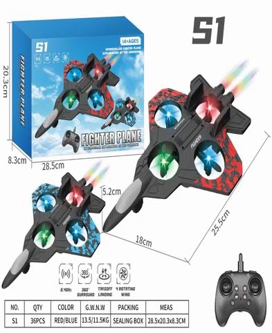 RC Combat Aircraft Drone –  Fighter Jet Remote Control Flying Jet Toy for Kids (S1) 2.4GHz